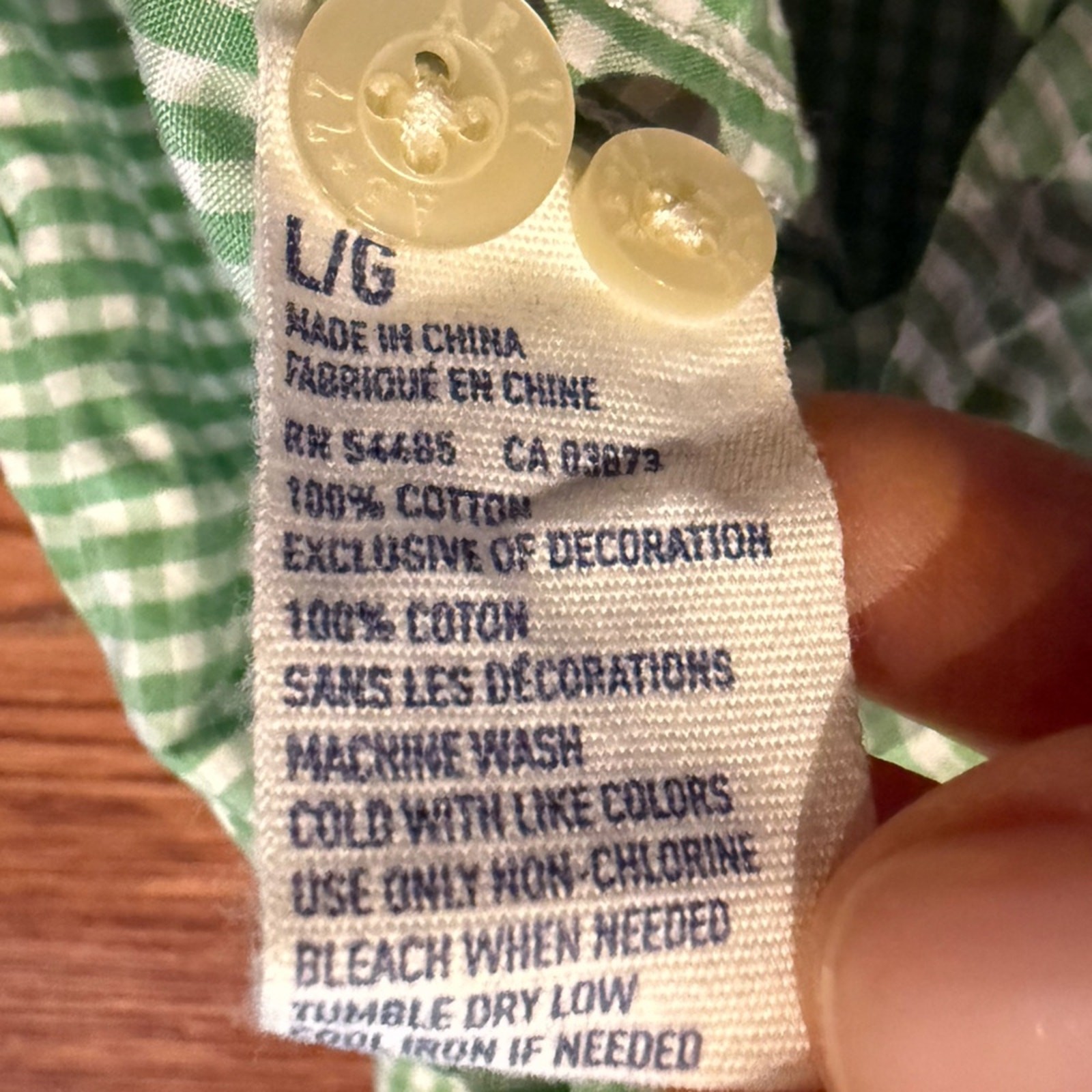 American Eagle Green Gingham Casual Button Down S… - image 8