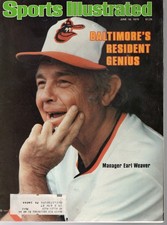 SPORTS ILLUSTRATED 1979 JUNE 18 BALTIMORE ORIOLES EARL WEAVER- Donna Capone