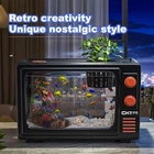 TV Design Fish Tank Kit 3.5 Gallon Aquarium Desktop Fish Tank w/ LED Pump Filter