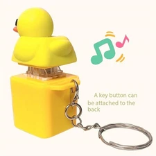Quacking Duck Keychain Fidget Toy with Light and Stress Reducing Feature
