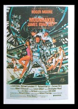 Carteles de cine Moonraker James Bond 1979 1984 tarjeta video Guay España ESCASO