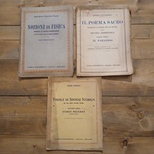 Lotto 3 Libri SINTESI per Scuole Superiori FISICA, STORIA, PARADISO 1942/43/45
