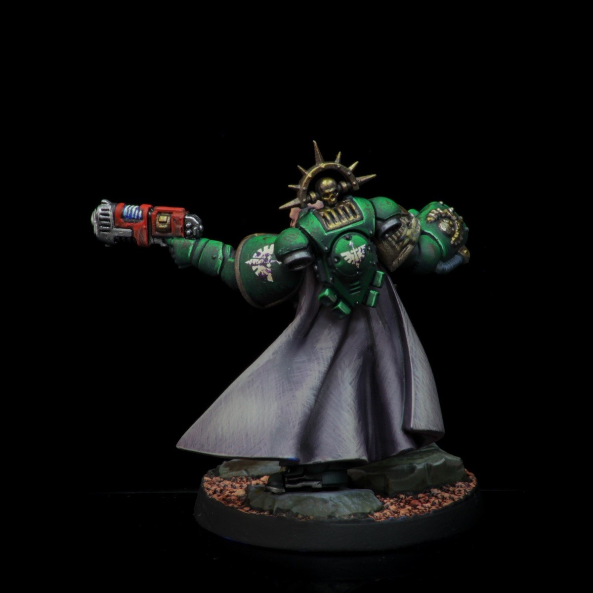 Figurine Warhammer 40k - Captain Dark Angels Space Marine - Citadel Metal - Occasion