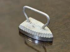 Vintage Soviet Union Cast Iron Cuff Iron LKZ Marked Mini Sad Iron USSR, 1970s