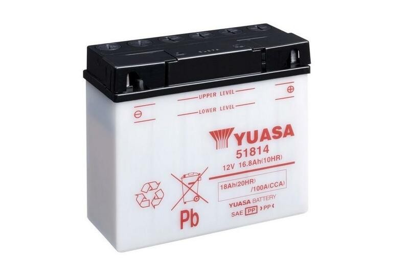 Batterie YUASA 51814 moto conventionnelle 12V 18Ah sans acide