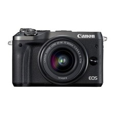 Canon EOS M6 Mirrorless Camera Kit 15-45mm IS STM Black, 1-Year Warranty, Used