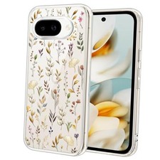 Case for Case Clear with Design Soft TPU Shock Pixel 9a Golden Garden