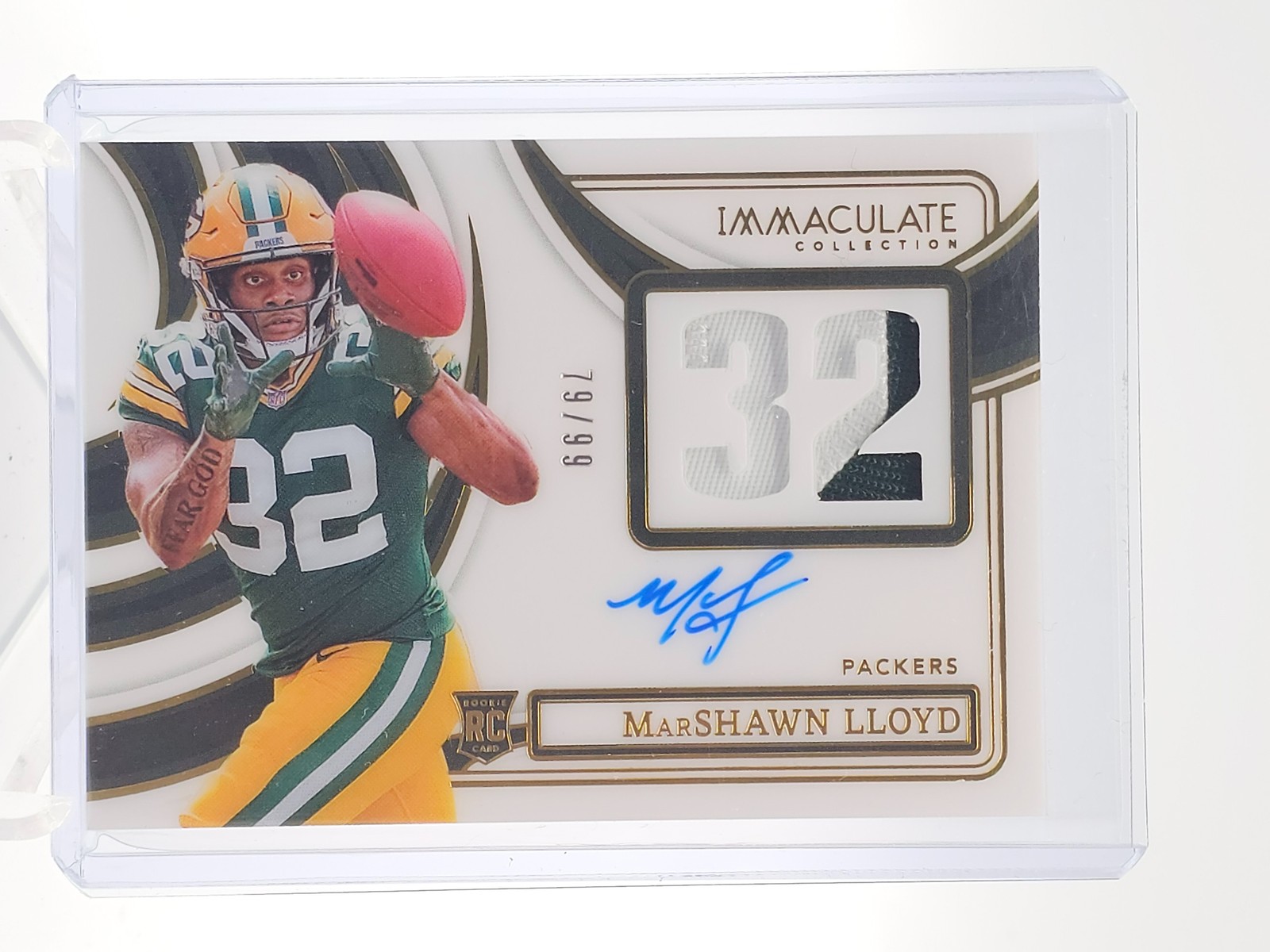 MarShawn Lloyd Panini Immaculate Collection Immaculate Numbers Rookie Patch Autographs #NRPAMLD Base