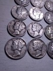 12 SILVER MERCURY DIMES IN VF+/EF CONDITION W/STRONG DETAILS MIXED DATES 1939-45 — photo 2