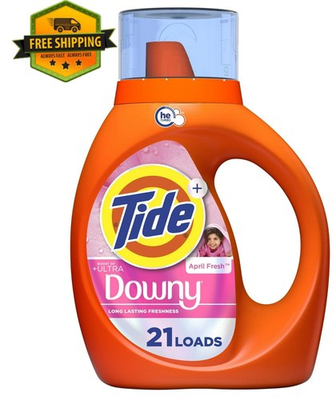 #ad #ad Tide Plus Ultra Downy Liquid Laundry Detergent April Fresh 30 fl oz 21 Loads $7.53