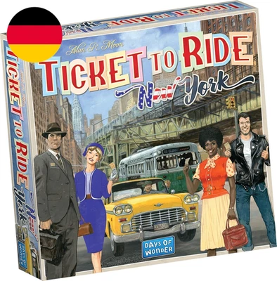 Days of Wonder , Ticket to Ride New York Board Game , Ages 8+ , for 2 to 4 Playe
