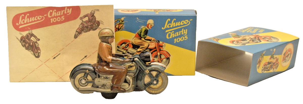 VINTAGE SCHUCO CHARLY 1005 WIND-UP MOTORCYCLE TOY ORIGINAL BOX | eBay