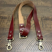 Burgundy Genuine Leather Crossbody Replacement Strap