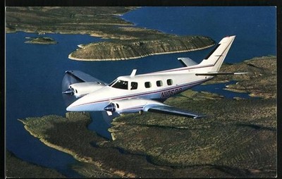 Ansichtskarte Flugzeug Beechcraft Pressurized Duke, Model 60 