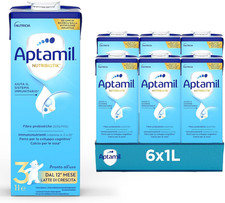APTAMIL 3 Latte Di Crescita Liquido per Bambini Dai 12 Mesi, Pronto All'Uso 6x1L
