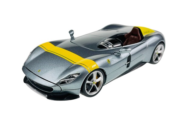 Bburago Ferrari Monza SP1 Silber 1:24 Die Cast Metal Model Neu Im Kasten 19Cm-image