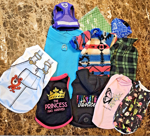 Pet Clothes for S, M Puppy Dog Jackets Vests Bandanas