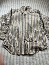 Tailobyrd Button Down Long Sleeve Striped Shi...