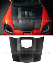 Fits 05-13 Corvette C6 Double-side 2 Cowl Vented Carbon Fiber Front Hood Cover Fits 05-13 Corvette C6 Double-side 2 Cowl Vented Carbon Fiber Front Hood Cover