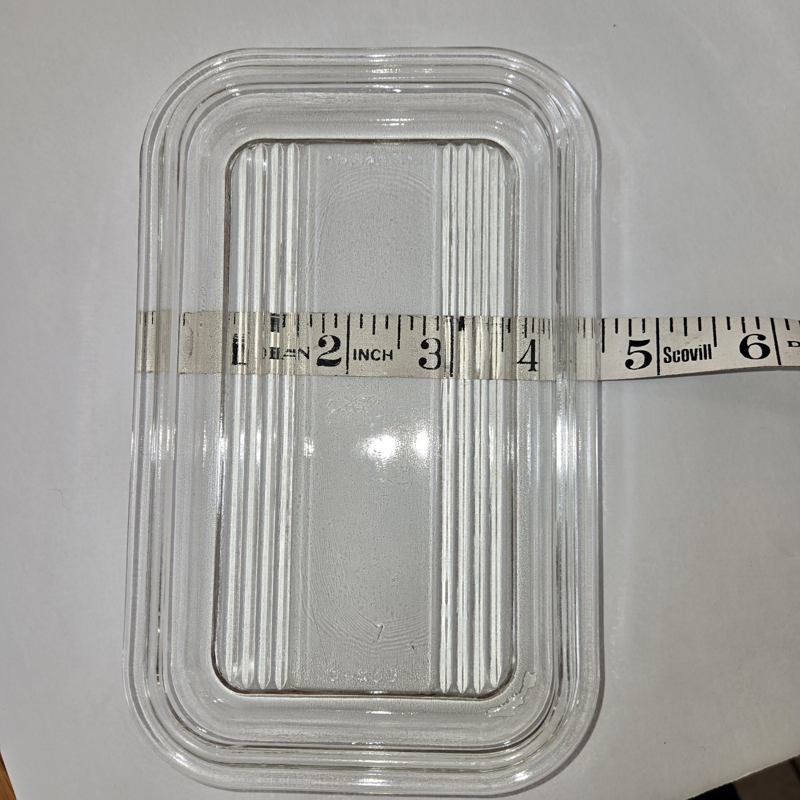 Clear Pyrex 502-B A36 Refrigerator DISH & LID T.M. USA