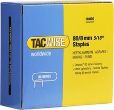 Tacwise 0382 Type 80 / 8 mm Galvanised Upholstery Staples, Pack of 10,000