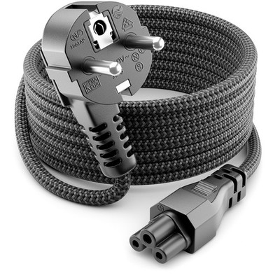 5m Netzkabel Stromkabel 90° Winkel Typ F auf C5 Nylon Kleeblattkupplung 2,5A