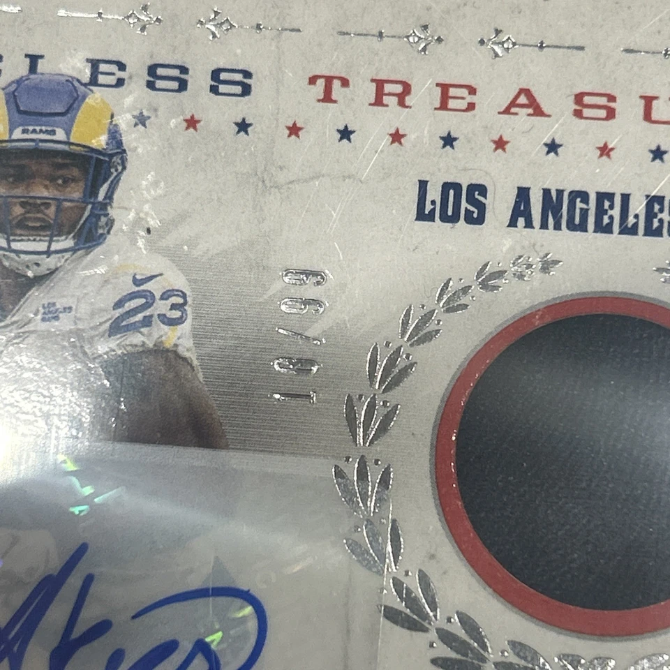 2020 Panini Timeless Treasures CAM AKERS RC JERSEY AUTO /99  - Image 3 of 3