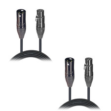 2x Pro X 100 Ft. High Performance DMX Male 3-Pin 100'