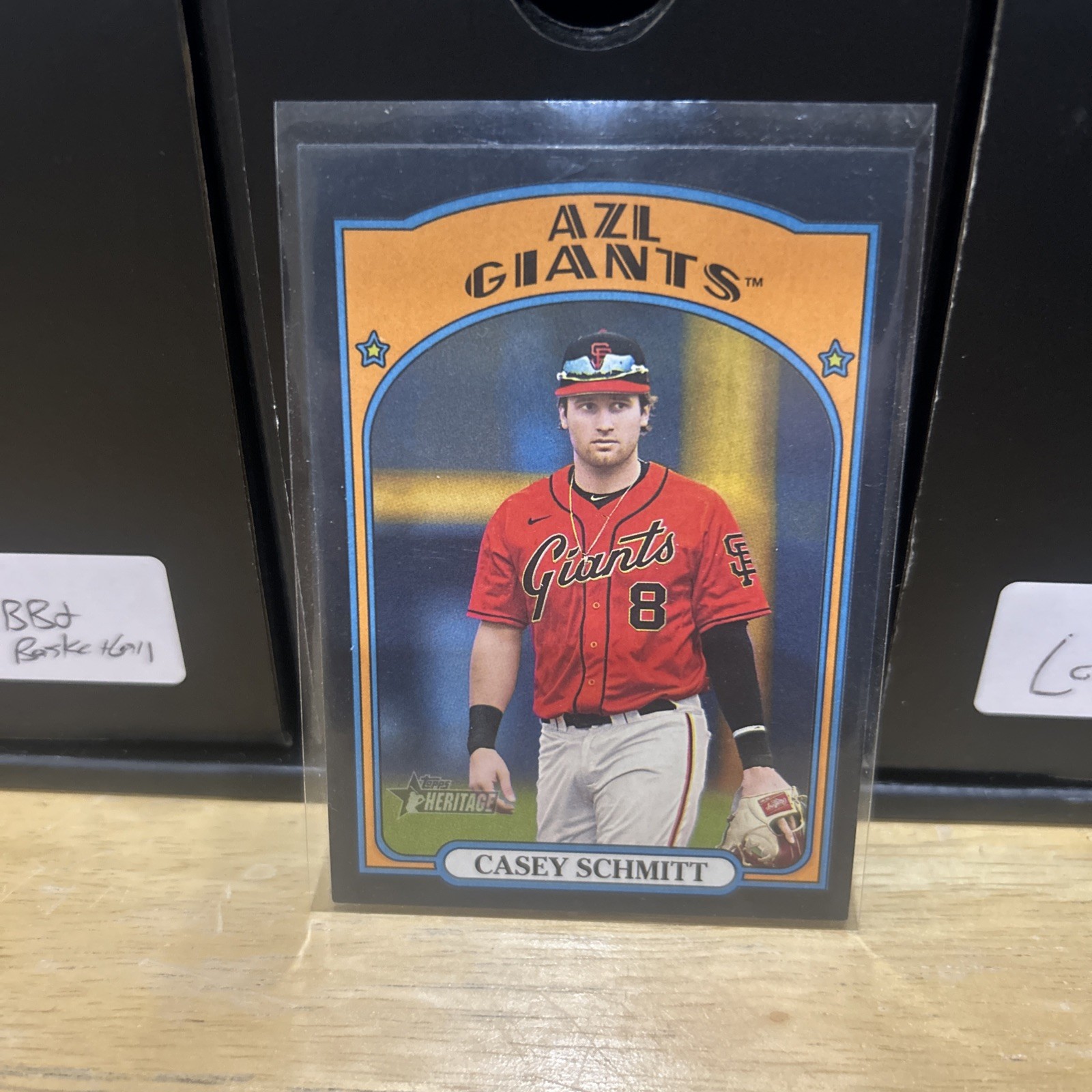 2021 Topps Heritage Minor League Edition - Casey Schmitt #172 Black Border /50