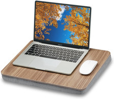Lap Desk with Pillow Cushion, Portable Laptop Bed Desk Fits 15.6  Laptop