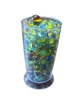 Vintage Glass Marbles Lot Of 203 Pc s 2lb 7oz Mixed Swirls Cat's Eye 1 Shooter