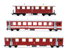 BEMO 'HOE/HOM' GAUGE RAKE OF 3 ASSORTED 1X BVZ & 2X FO COACHES