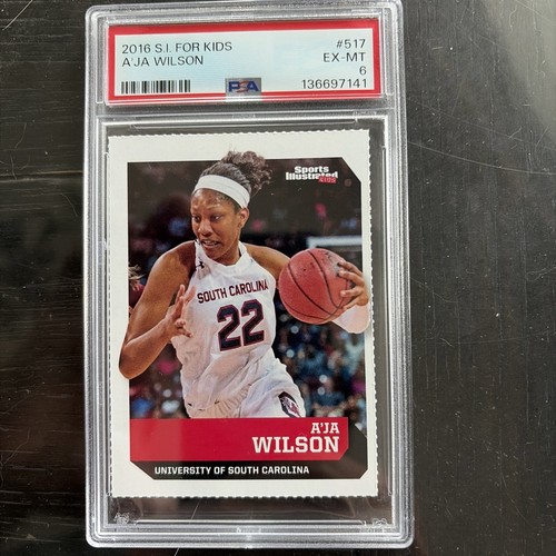 A’JA WILSON ROOKIE RARE 2016 Sports Illustrated SI for Kids Vegas Aces AJA PSA 6