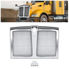 Front Grille Assembly With Bug Screen Chrome Mesh For Kenworth T880 2011-2026