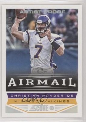 2013 Score Airmail Artist Proof 4/32 Christian Ponder #238 0q3