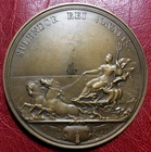 Louis XIV SPLENDOR REI NAVALIS France seated in her sea-car medal by J Mauger