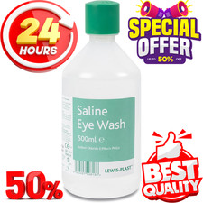 Saline Eye Wash Solution 500ml - Sterile, Non-Toxic Eye Care for Relief