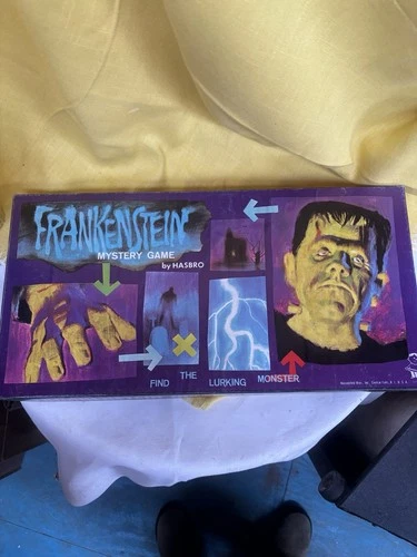 vintage Frankenstein Mystery Game by Hasbro  1963 Great Condition All Pieces