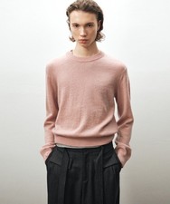 NOIRER Kid Mohair Bucle Cropped Knit Pink