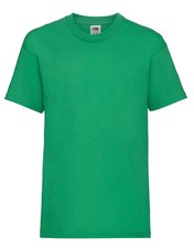 PLAIN Fruit of the Loom Unisex Kids T-Shirt School Boys Girls Ages 1-13 Years
