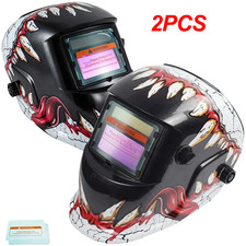 2PCS True color Solar Auto Darkening Welding Helmet Arc Tig Mig Grinding Hood US