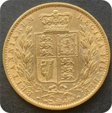 1860 Full Gold Sovereign Scarce
