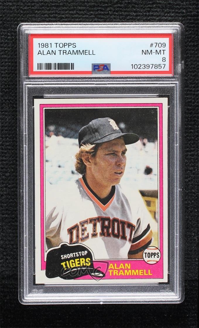 1981 Topps Alan Trammell #709 PSA 8 HOF 07qw