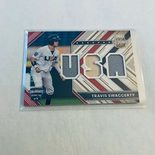 F91442  2018 Elite Extra Edition USA Materials Gold #5 Travis Swaggerty/99