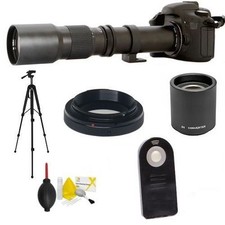 HD TELEPHOTO ZOOM LENS 500-1000MM REMOTE FOR CANON EOS REBEL T3 T3I T5 T5I T2