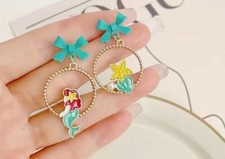 Disney Princess Girls Cartoon FairyTale Jewelry Dangle Gold Women's Earrings New