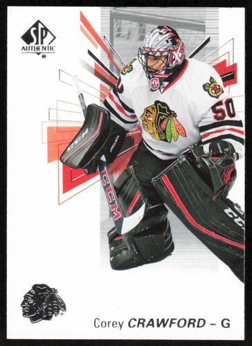 2016 SP Authentic Corey Crawford #100 card