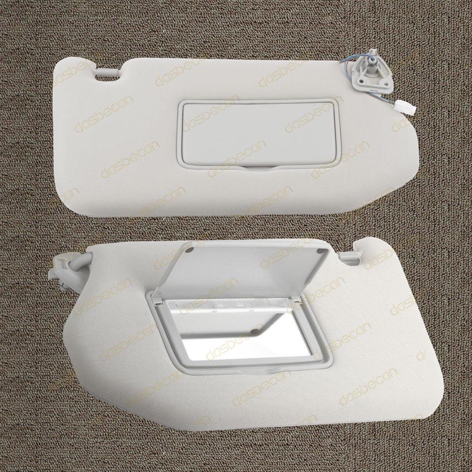 Left Driver Gray Sun Visor w/ Lights For Nissan Pathfinder 2013-2019 96401- 9PB0A