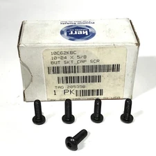 * 5 Qty Kerr Lakeside #10-24 X 5/8" Black Oxide Alloy Steel Button Socket Head