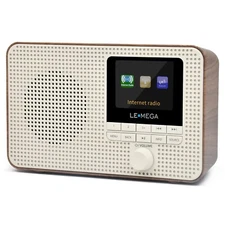 LEMEGA IR1 Portable WiFi Internet Radio, FM Digital Radio, Bluetooth, Dual Al...